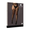 Fishnet and Lace Garterbelt Stockings - Plus Size