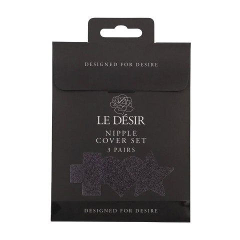 Nipple Cover Set - Cross Star Heart - Black