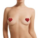 Nipple Cover Set - Cross Star Heart - Red