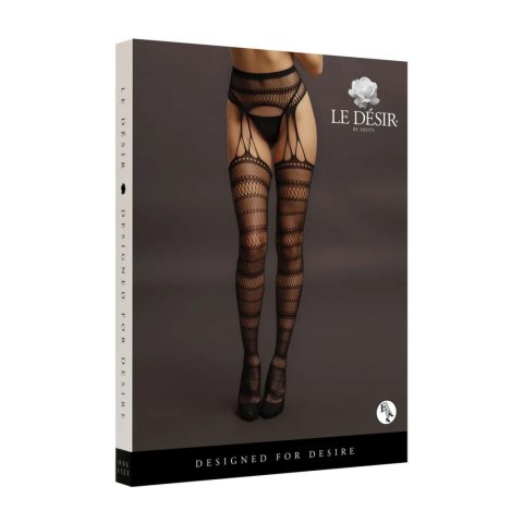 Suspender Striped Pantyhose - One Size