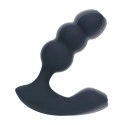 Dual Motor Remote Control Beaded Vibrating Liquid Silicone Prostate Stimulator - Black
