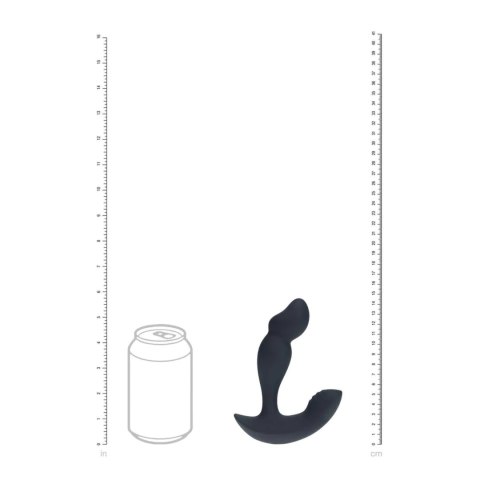 Dual Motor Remote Control Dual Motor Vibrating Liquid Silicone Prostate Stimulator - Black