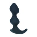 Full Double Ripple Silicone Prostate Massager - Black