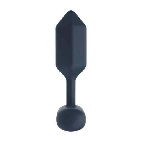 Hexagonal Vibrating Silicone Anal Plug - M - Black