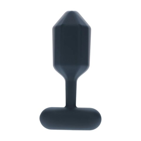 Hexagonal Vibrating Silicone Anal Plug - M - Black