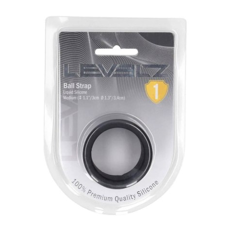 Liquid Silicone Ball Strap - M - 34mm - Black