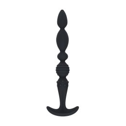 Multi Textured Silicone Flared Anal Probe - Black