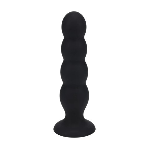 Quad Rattle Liquid Silicone Anal Plug - XL - Black