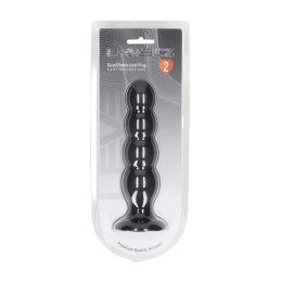 Quad Rattle Liquid Silicone Anal Plug - XL - Black