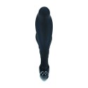 Rippled with Hard Loop Silicone Prostate Massager - L - Black