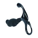 Rippled with Hard Loop Silicone Prostate Massager - S - Black
