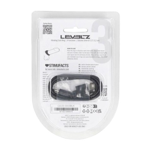 Sealed Liquid Silicone Vibrating Cockring - Black