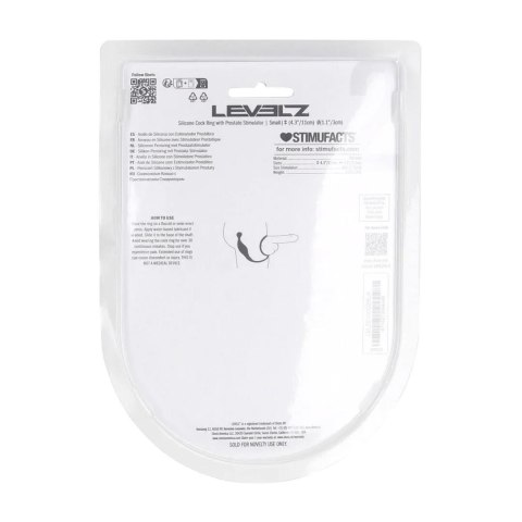 Silicone Cockring with Prostate Stimulator - S - Black