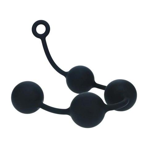 Silicone Round Anal Balls - XXL - 60mm - Black