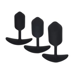 Silicone Weighted Anal Plug Training Set of 3 - Black