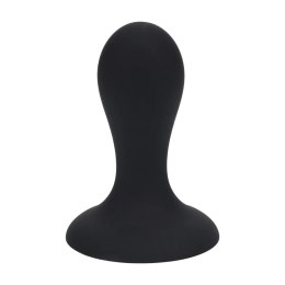 Single Rattle Liquid Silicone Anal Plug - S - Black