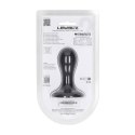 Single Rattle Liquid Silicone Anal Plug - S - Black