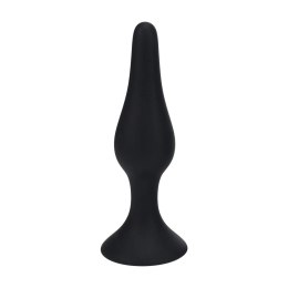 Slim Silicone Anal Plug - XL - Black
