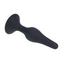 Slim Silicone Anal Plug - M - Black