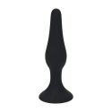 Slim Silicone Anal Plug - S - Black