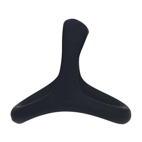 Soft Bead Grip Silicone Cock and Ball Ring - Black
