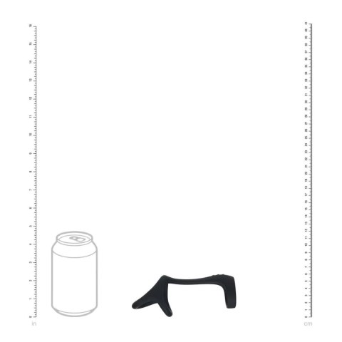 Tri O Silicone Shaft Cock and Ball Ring - Black