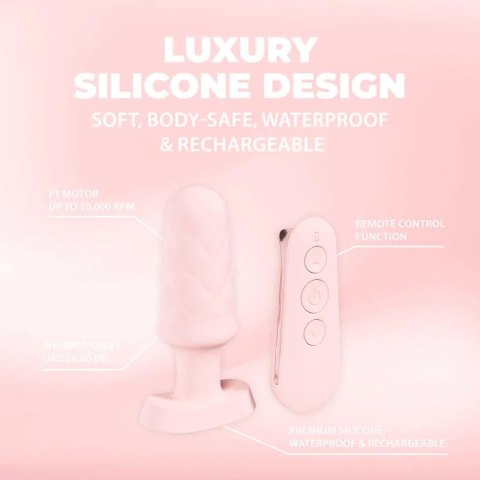 Velvet - Remote Control Vibrating Plug - Pink