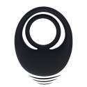 Vibrating Liquid Silicone Cock and Ball Ring - Black