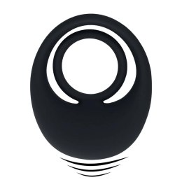 Vibrating Liquid Silicone Cock and Ball Ring - Black