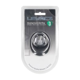 Vibrating Liquid Silicone Cock and Ball Ring - Black