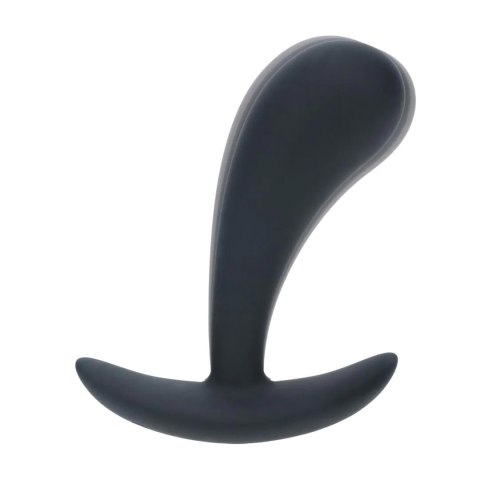 Vibrating Silicone Prostate Stimulator Anal Plug - M - Black