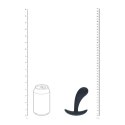 Vibrating Silicone Prostate Stimulator Anal Plug - S - Black