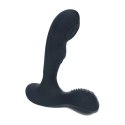 Vibrating and Tapping Silicone Prostate Massager with Ball Stimulator - Black