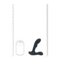 Vibrating and Tapping Silicone Prostate Massager with Ball Stimulator - Black