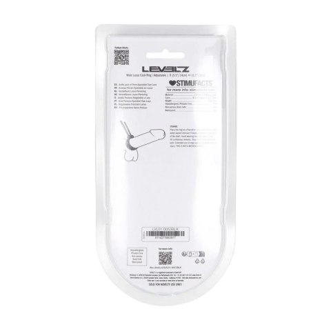 Wide Adjustable Silicone Lasso Cockring - 5mm - Black