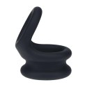 Wide Double O Silicone Cockring - M - Black