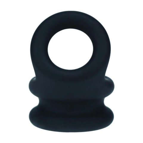Wide Double O Silicone Cockring - S - Black