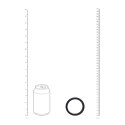 Wide O Silicone Cockring - XXL - 55mm - Black