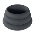 Wide O Silicone Cockring Set of 3 - S/M/L - Black
