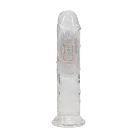 LED Vibrating Straight Cock - 15 cm - Transparent
