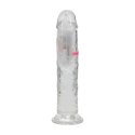 LED Vibrating Straight Cock - 18 cm - Transparent