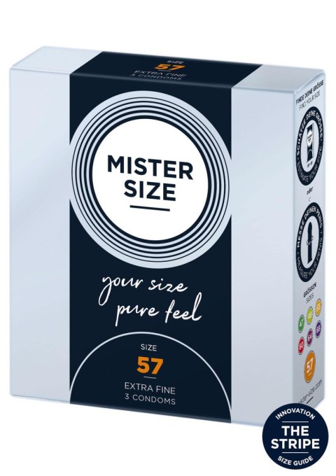 MISTER SIZE 57mm Condoms 3pcs Natural