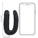 U Shaped Double Dildo 12,7 cm - Black