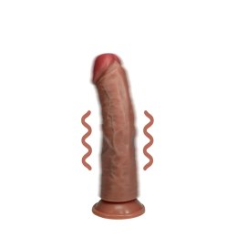 Vibrating Regular Curved Cock - 15,5 cm - Tan