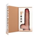 Vibrating Regular Straight Cock with Balls - 23 cm - Flesh