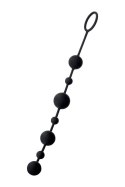 Anal beads Toyfa A-toys Coron, with balls, silicone, black, 35,9 cm