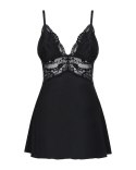 Bielizna-810-BAB-1 babydoll i stringi czarna S/M