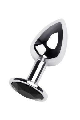 Metal by TOYFA, Anal rhinestone , metal, silver, with tourmaline crystal, 7 cm, O 2.8 cm, 50 g