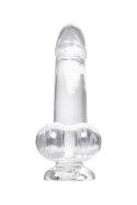 Realistic dildo A-Toys by TOYFA Cryst, TPE, transparent, 15 cm