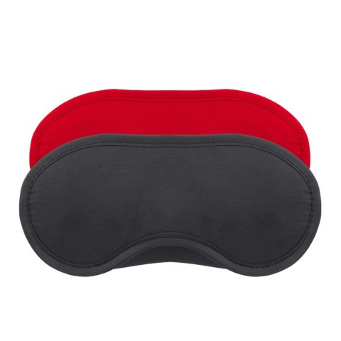 2 SATIN BLINDFOLDS CRUSHIOUS BLACK & RED
